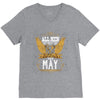 All Men Are Created Equal But Only The Best Are Born In May V-Neck Tee