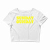 sunday gunday Crop Top