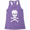 skull and crossbones pirate neon Racerback Tank