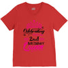 Celebrating With the 2nd Birthday Queen V-Neck Tee