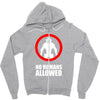 no humans allowed district 9 Zipper Hoodie