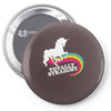 totally straight funny rainbow unicorn Pin-back button