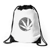 cannabis fingerprinting (black) Drawstring Bags