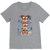 crazy totem V-Neck Tee