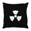 biohazard logo die cut vinyl Throw Pillow