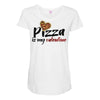 pizza is my valentine 56 Maternity Scoop Neck T-shirt