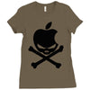 apple skull Ladies Fitted T-Shirt