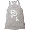 a skeleton crawling Racerback Tank