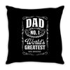 dad number one world's greatest Throw Pillow