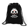 crystal lake camp counselor Drawstring Bags