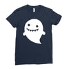 funny ghost Ladies Fitted T-Shirt