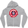 deadpool was here (captain america) Zipper Hoodie