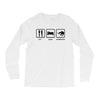 eat sleep snowboard mens black snowboarding t shirt wow Long Sleeve Shirts