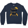i'm not a widow i'm a wife to a husband with wings Crewneck Sweatshirt