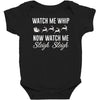 watch me whip now watch me sleigh sleigh Baby Bodysuit