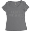 i love it when my wife let's me play golf Women's Triblend Scoop T-shirt