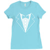 tuxedo fancy dress funny Ladies Fitted T-Shirt