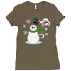 windy snowman Ladies Fitted T-Shirt