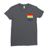 LGBT Pocket Rainbow Colors Ladies Fitted T-Shirt