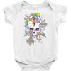 flying rainbow skull island Baby Onesie