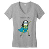anxiety girl Women's V-Neck T-Shirt