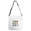 school friends Adjustable Strap Totes