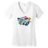 nasty woman vs trump Women's V-Neck T-Shirt