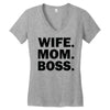 wife mom boss Women's V-Neck T-Shirt