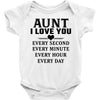 I Love You Aunt Baby Bodysuit