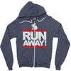 run away rabbit Zipper Hoodie