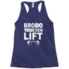 bro do you even lift baseball raglan Racerback Tank