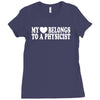 my heart physicist Ladies Fitted T-Shirt