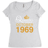 queens are born in october 1969 Women's Triblend Scoop T-shirt