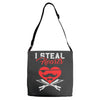 i steal heart valentin day Adjustable Strap Totes