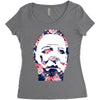 michael myers floral mask Women's Triblend Scoop T-shirt