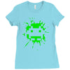 space invader 2 splat Ladies Fitted T-Shirt