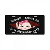 November Peeking Out Asian Baby Girl License Plate