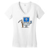 blue screen of death Women's V-Neck T-Shirt