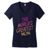 The World's Greatest Mom Women's V-Neck T-Shirt