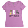 happy meowr Women's Triblend Scoop T-shirt