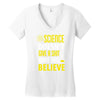science doesn't give a sht Women's V-Neck T-Shirt