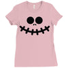 pumpkin funny face Ladies Fitted T-Shirt