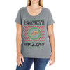 All I Want For Christmas Is Pizza Ugly Christmas For Light Ladies Curvy T-Shirt
