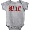 santa red glitter Baby Bodysuit