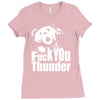 ted fuck you thunder Ladies Fitted T-Shirt