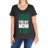 i wear green for my mom liver cancer awareness Ladies Curvy T-Shirt
