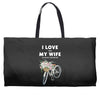 i love when my wife lets me buy another bike Weekender Totes