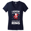 i know when those sleigh bells ring Women's V-Neck T-Shirt