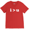 i  u i am greater than you V-Neck Tee