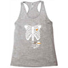 pregnant skeleton baby costume halloween maternity ninja ladies Racerback Tank